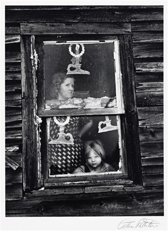 ARTHUR ROTHSTEIN (1915-1985) Woman and child looking through window in house, Oswego, NY * Farmer and Wife, Kersey, CO.